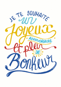 Joyeux anniversaire plein de couleurs et de bonheur